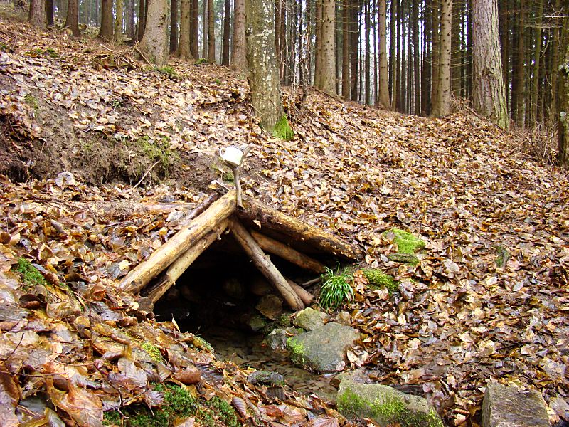 studánka U Pozorské salaše (2460) - prosinec 2009